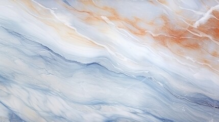 Obraz premium Elegant Marble Wall Texture with Soft Blue and Orange Swirls Ideal for Backgrounds and Interior Design Inspirations in High-Quality Imagery