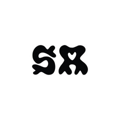 SA monogram logo design letter text name symbol monochrome logotype alphabet character simple logo