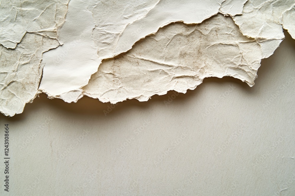 Poster white paper with a hole in the center isolated on a plain background for graphic design or presentat