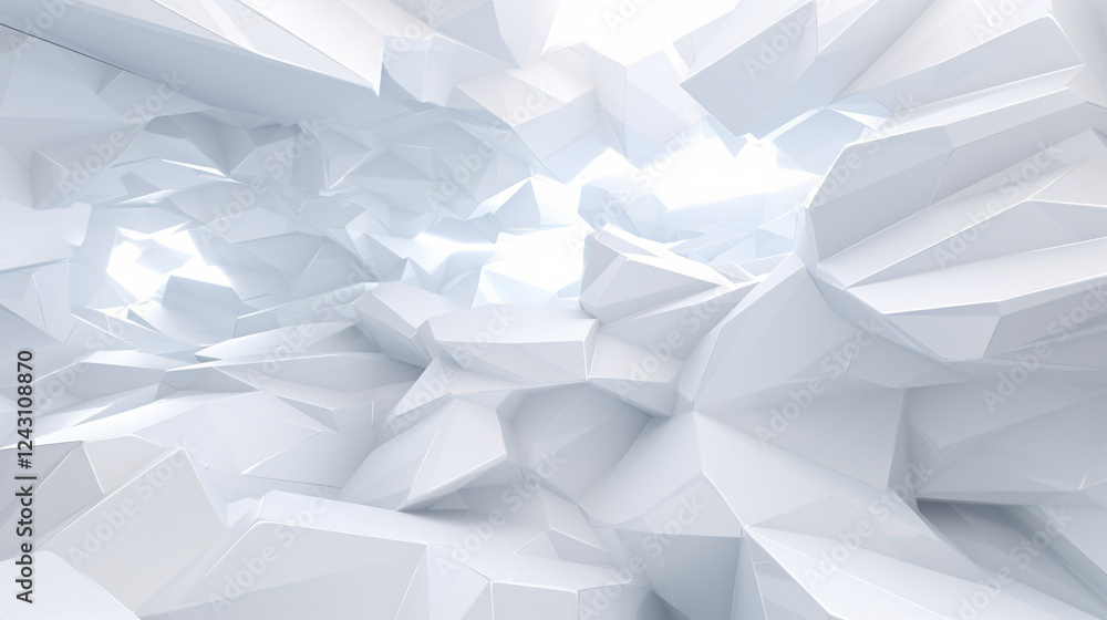 Poster white abstract futuristic technology wallpaper, digital background with geometric design, modern net