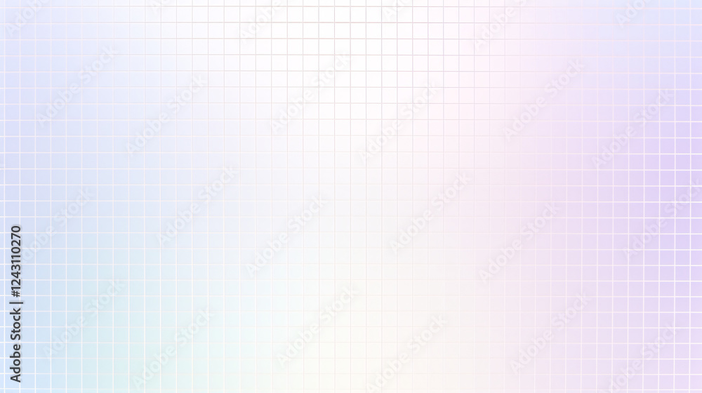 Poster a delicate white graph paper texture with an iridescent shimmer, perfect for wallpaper, presentation