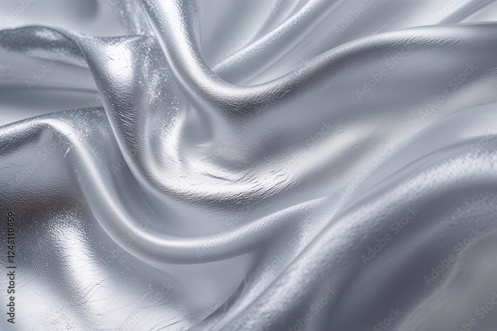 Poster dimensional silver texture merging smoothly into a gradient design