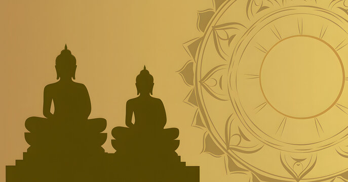 The Buddha Golden Background