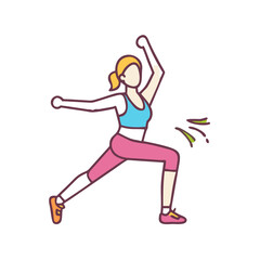 aerobics icon, aerobics vector illustration-simple illustration of aerobics, perfect for aerobics logos and icons
