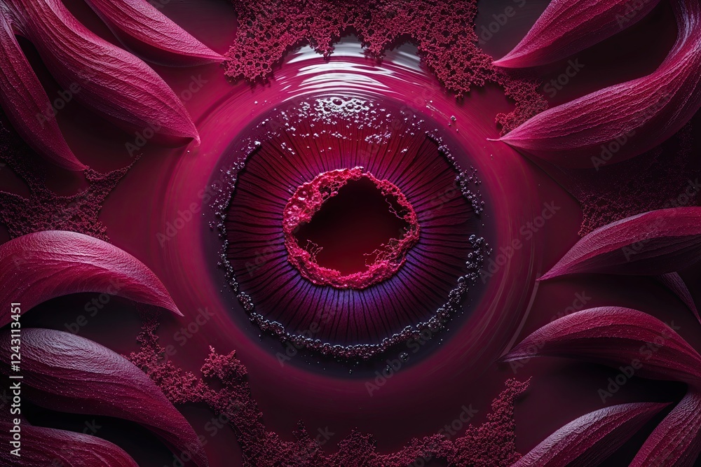 Poster deep red iris texture background gradient from light to dark