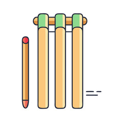 cricket wicket icon, cricket wicket vector illustration-simple illustration of cricket wicket, perfect for cricket wicket logos and icons