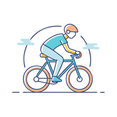 Fototapeta premium cycling icon, cycling vector illustration-simple illustration of cycling, perfect for cycling logos and icons