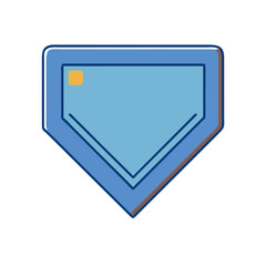Fototapeta premium home plate icon, home plate vector illustration-simple illustration of home plate, perfect for home plate logos and icons