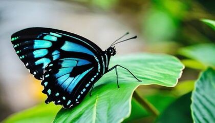 Fototapeta premium Azure Wings: Natures Jewel