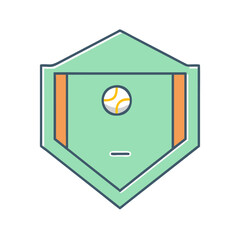 home plate icon, home plate vector illustration-simple illustration of home plate, perfect for home plate logos and icons