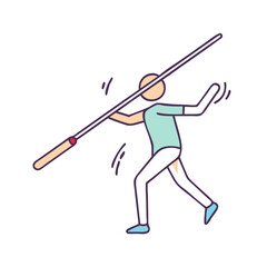 javelin throw icon, javelin throw vector illustration-simple illustration of javelin throw, perfect for javelin throw logos and icons