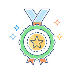 medal icon, medal vector illustration-simple illustration of medal, perfect for medal logos and icons