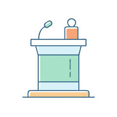 podium icon, podium vector illustration-simple illustration of podium, perfect for podium logos and icons