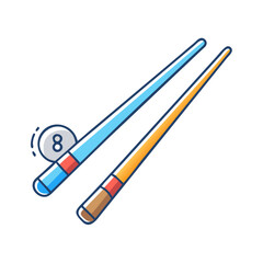 pool cue icon, pool cue vector illustration-simple illustration of pool cue, perfect for pool cue logos and icons