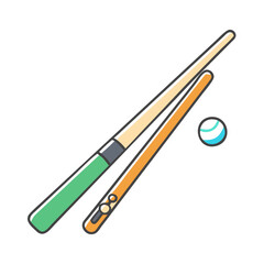 pool cue icon, pool cue vector illustration-simple illustration of pool cue, perfect for pool cue logos and icons