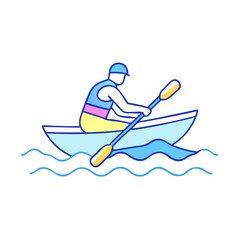 rowing icon, rowing vector illustration-simple illustration of rowing, perfect for rowing logos and icons