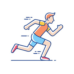 sprinter icon, sprinter vector illustration-simple illustration of sprinter, perfect for sprinter logos and icons