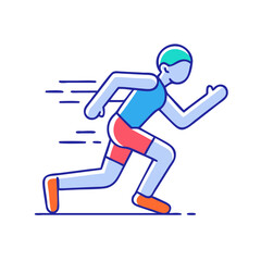 sprinter icon, sprinter vector illustration-simple illustration of sprinter, perfect for sprinter logos and icons