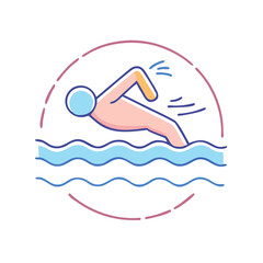 swimming icon, swimming vector illustration-simple illustration of swimming, perfect for swimming logos and icons
