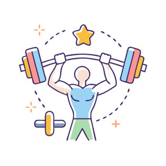 weightlifting icon, weightlifting vector illustration-simple illustration of weightlifting, perfect for weightlifting logos and icons
