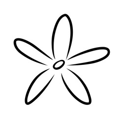simple flower vector design with a clean and minimalist look
