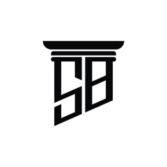 SB monogram logo design letter text name symbol monochrome logotype alphabet character simple logo