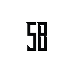 SB monogram logo design letter text name symbol monochrome logotype alphabet character simple logo