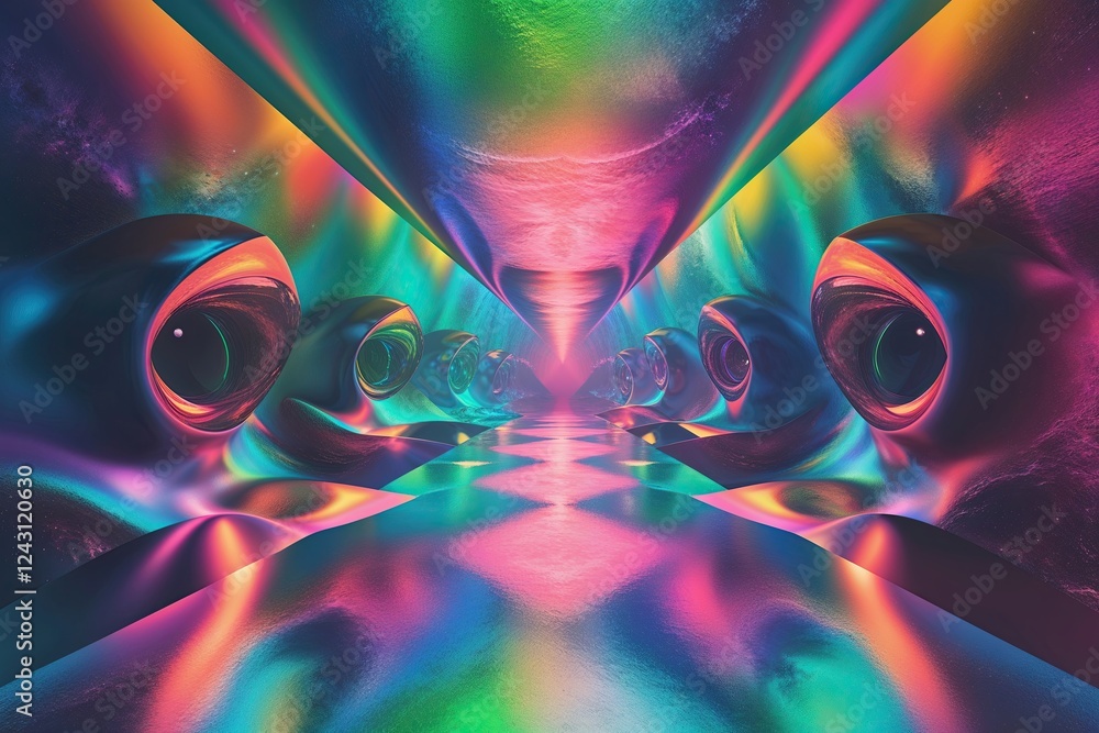 Aufkleber captivating gradient overlay with retro effects and alluring textures