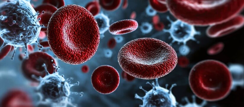 A closer look at the microscopic features of blood cells influenced by leukemia.