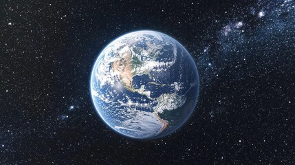 Fototapeta premium Sunlight bathes the planet as it tilts at 23 degrees.