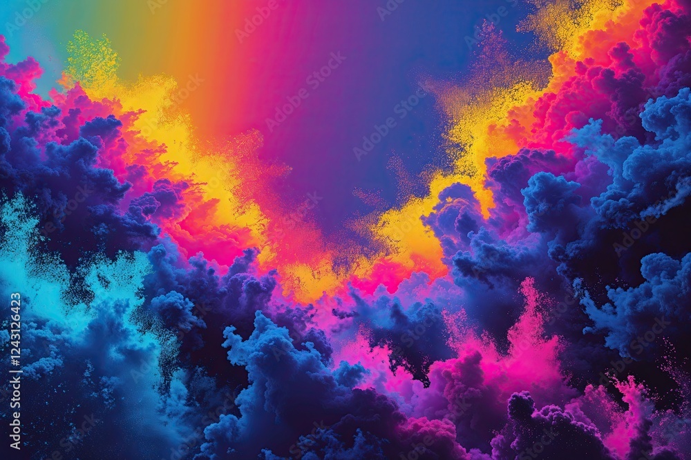 Poster dynamic bold abstract gradient background with eye-catching noise texture for impactful poster desig