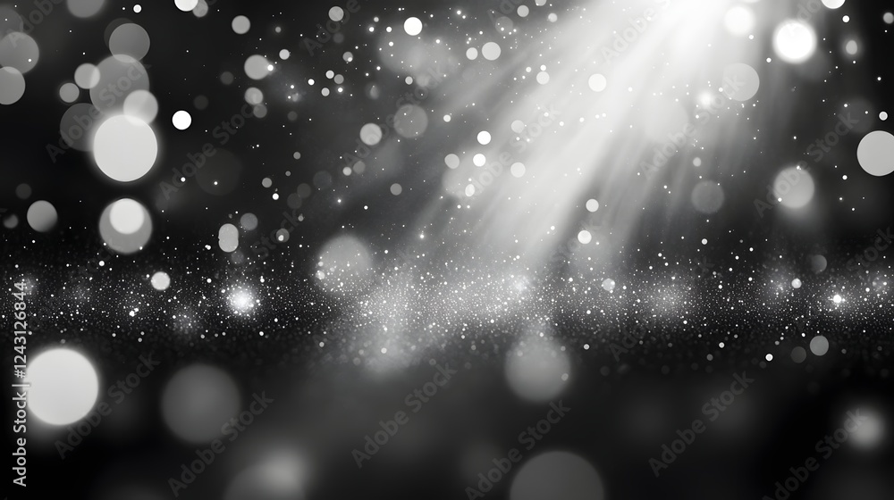 Poster captivating cosmic glow shimmering celestial backdrop with a radiant glitter overlay creating a magi