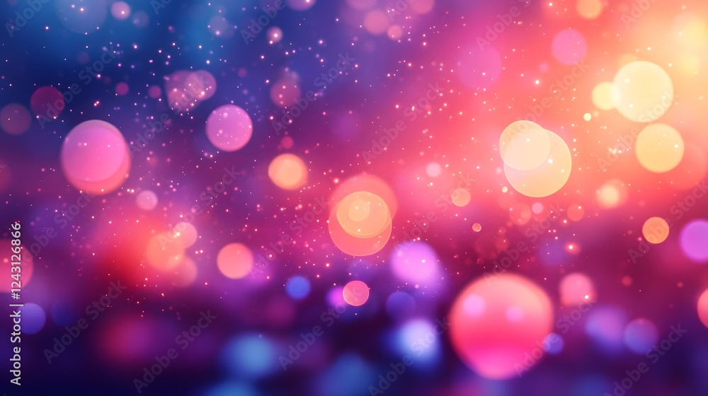 Poster captivating cosmic backdrop of shimmering luminous lights and glittering scintillating sparkles agai