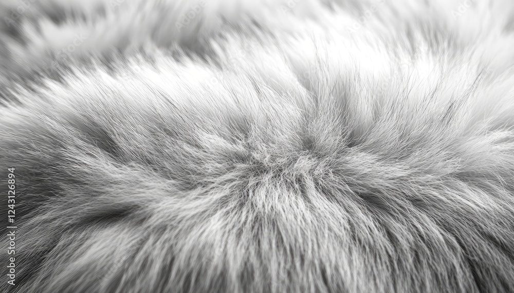 Canvas Prints Close Up of Soft Gray Fur Texture