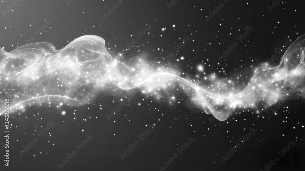 Aufkleber Captivating Cosmic Swirls Ethereal Nebula Shimmering in the Expansive Universe  Mesmerizing interstellar clouds of cosmic dust and gas