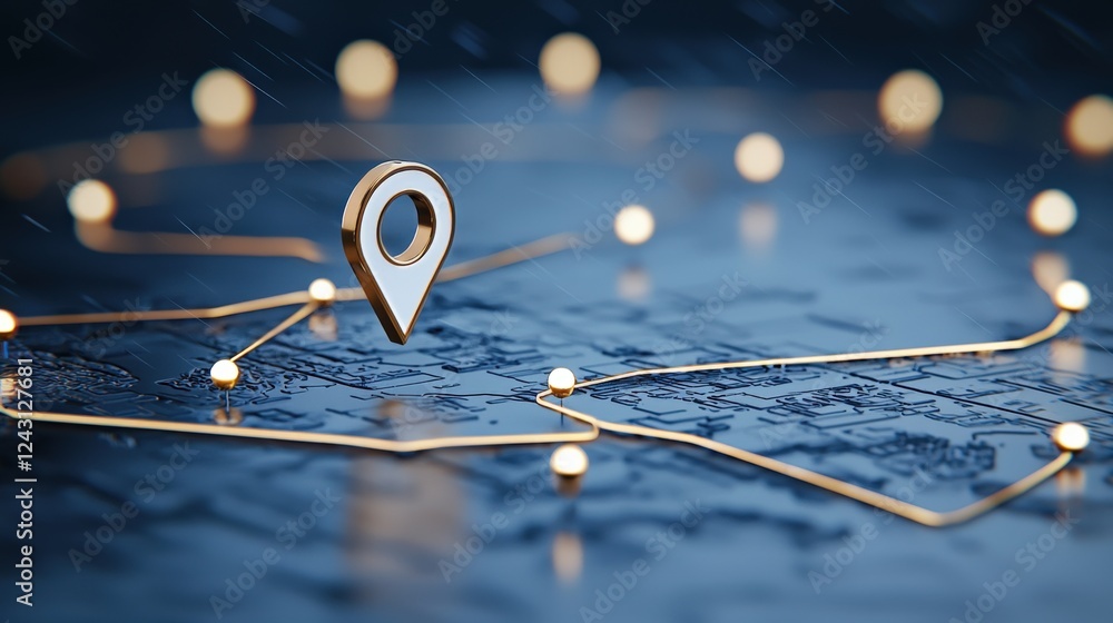 Aufkleber mapping journey to success location-based strategies for business growth digital environment aerial 