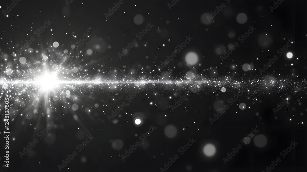 Poster Captivating image of a mesmerizing cosmic landscape featuring a vast expanse of glittering stars a luminescent galaxy and a dramatic awe inspiring atmosphere