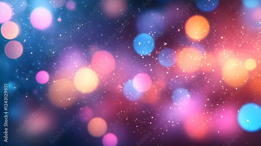 Fototapete dazzling bokeh lights in a symphony of vibrant hues creating a mesmerizing and magical ambiance perf