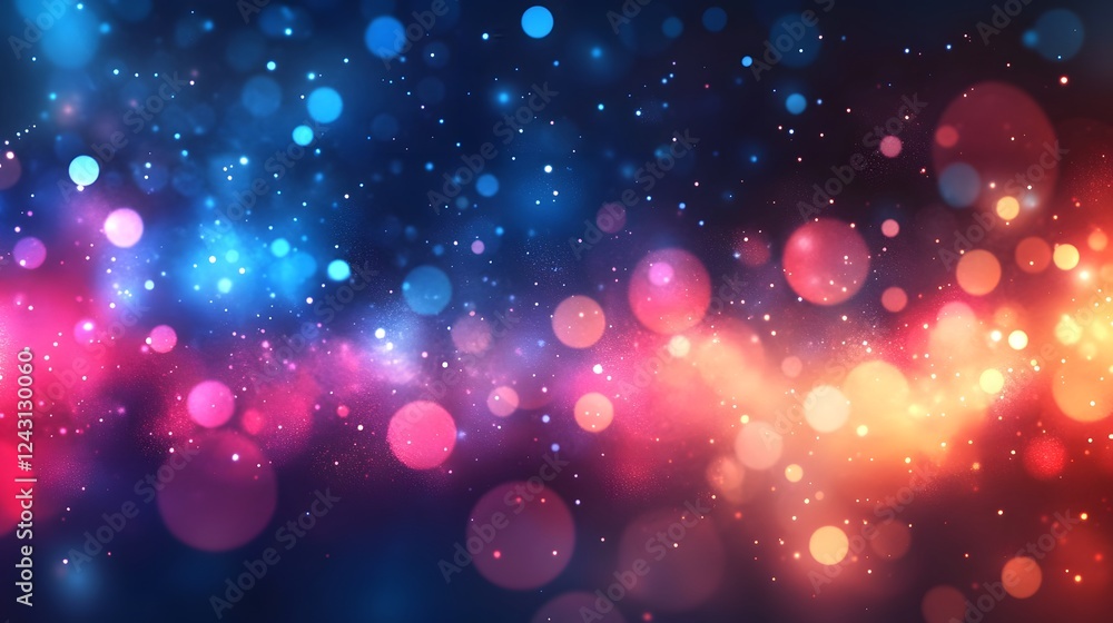 Poster dazzling celestial sparkle an enchanting cosmic glow with iridescent bokeh and shimmering lights cre