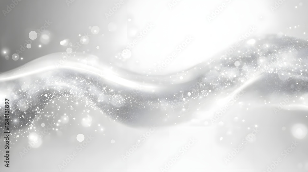 Poster enchanting icy swirls of abstract winter wonderland backdrop with shimmering gradient glow flowing l