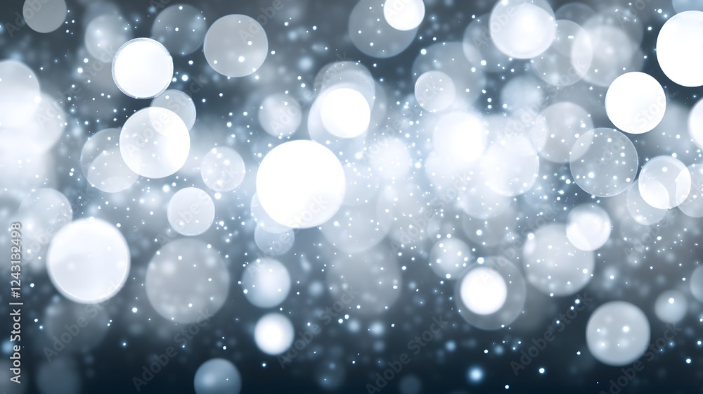 Aufkleber enchanting winter wonderland scene with glittering snowflakes dancing in the air and shimmering boke
