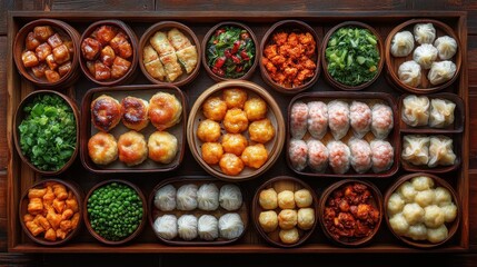 A Hong Kong dim sum feast with dumplings