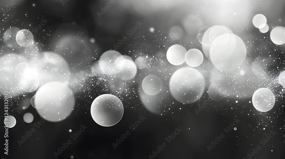 Leinwandbilder ethereal abstract bokeh lights glistening and shimmering in a dreamy winter wonderland atmosphere ma