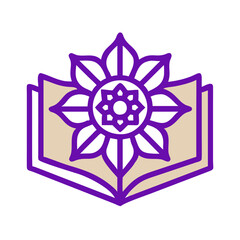 Open book featuring a mandala symbolizing spiritual practices and psychology principles for personal growth