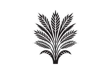 Fototapeta premium Indoor plant vector silhouette isolated in white background