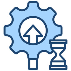Efficiency Blue Icon