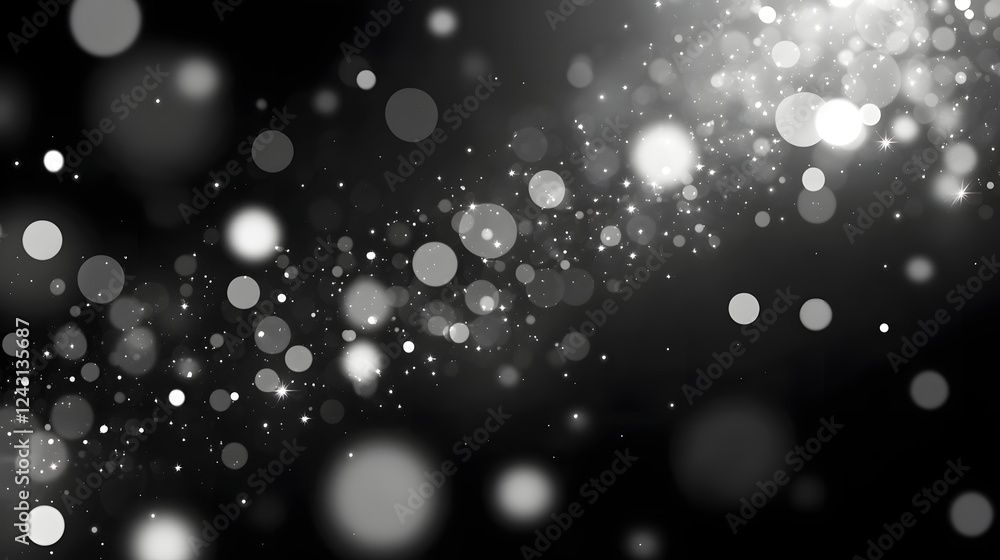 Fototapete mesmerizing abstract background with shimmering glowing particles against a dark mysterious atmosphe