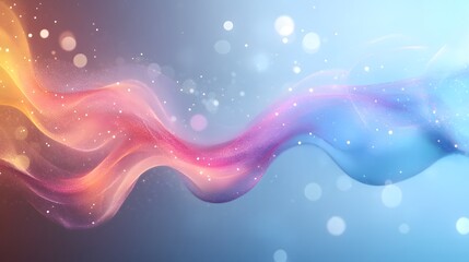 Mesmerizing and captivating abstract waves of vibrant colorful digital fluid art  Shimmering luminescent and ethereal backdrop with a futuristic dynamic and enchanting energy  Flowing