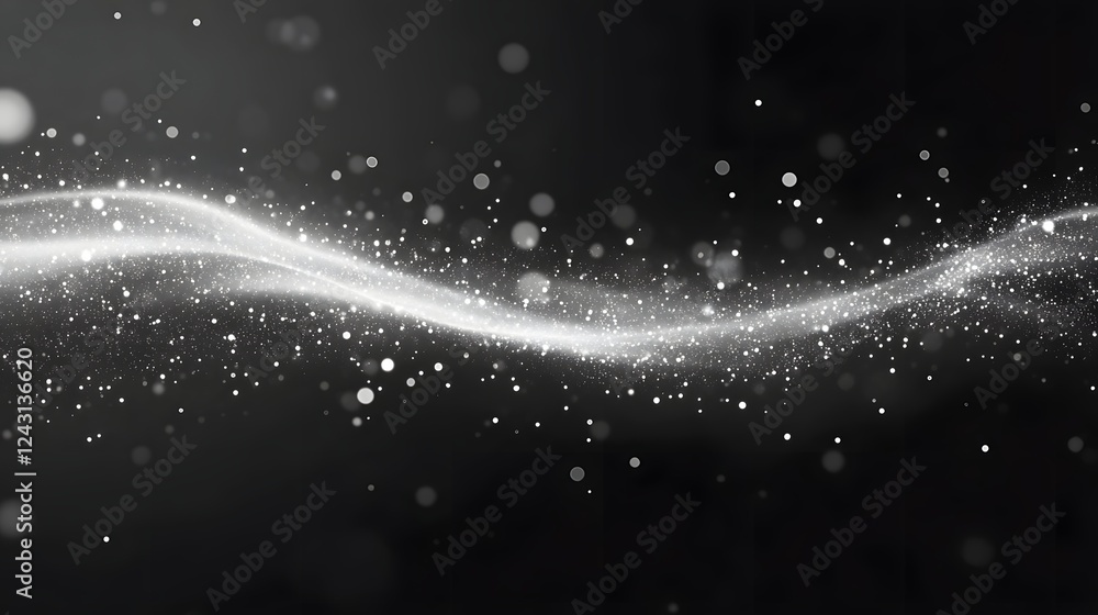Poster mesmerizing and ethereal abstract background featuring swirling luminous waves of cosmic energy and 