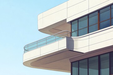 Modern Architectural Structure Illustration